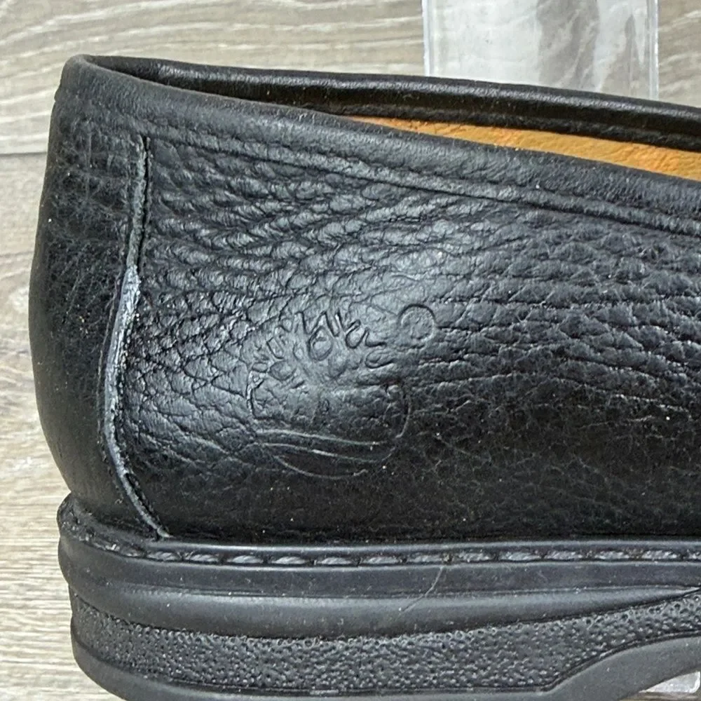 Timberland 42370 Women’s Sz 6.5M Waterproof Pebbled Black Leather Slip On Loafer